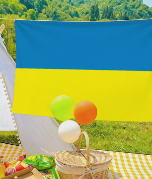 Oekraïense Vlag Wandkleed - Decoratief Tapijt voor Slaapkamer & Woonkamer