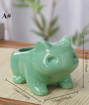 Schattige Keramische Mini Bloempot voor Succulenten & Kleine Plantjes - Leuk voor Huis & Tuin