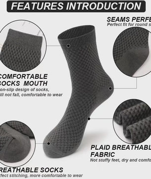 10 Paar Heren Bamboe Sokken - Comfortabel, Ademend & Stijlvol (EU 38-45)