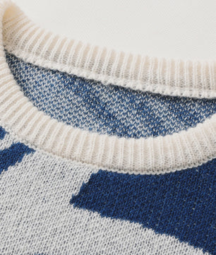 Herfst & Winter Heren Trui met Maze Jacquard Patroon - Ronde Hals