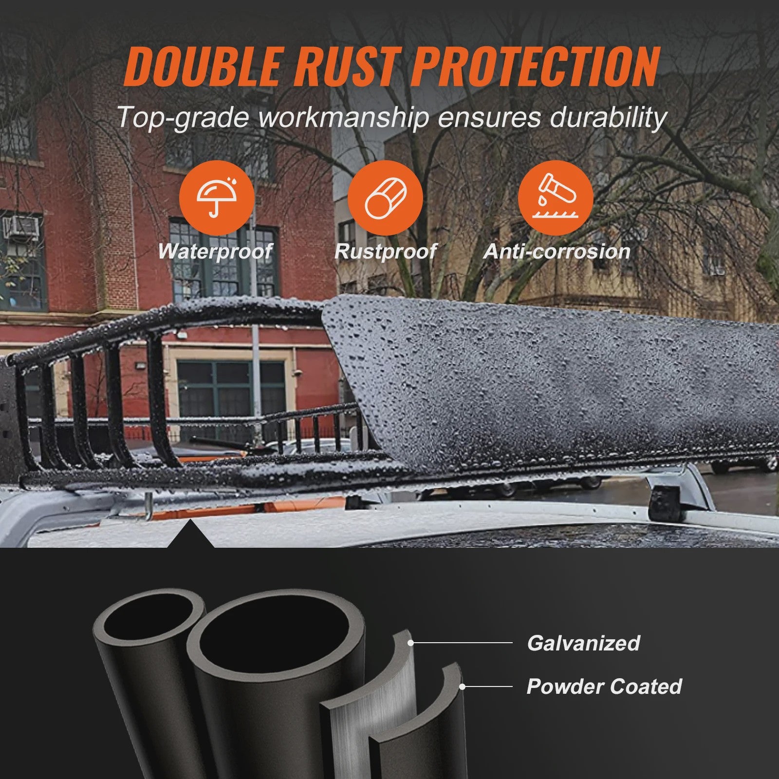 Robuuste Dakdrager Bagagemand 46"/51" - Extra Laadruimte voor SUV & Truck