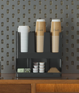 Wandmontage Koffie Station Organizer - Opslag voor Bekers, Cups en Bar Accessoires