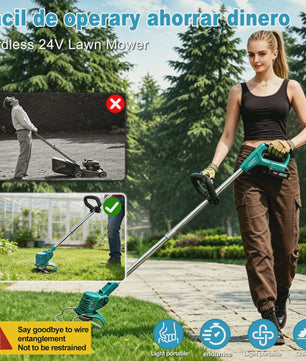 Accu Grastrimmer met Verstelbare Kop - Snoerloos en Lichtgewicht