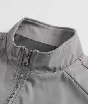 Heren Casual Bomberjack Lente/Herfst - Dunne, Effen Kleur Jas met Opstaande Kraag