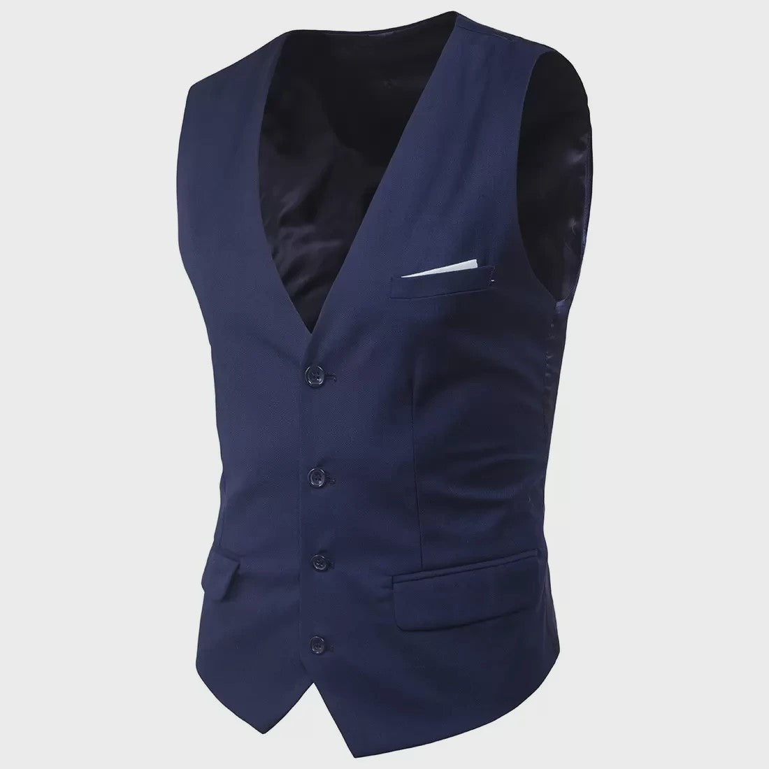 Stijlvol Heren Gilet - Slim Fit voor Bruiloft, Feest of Zakelijk
