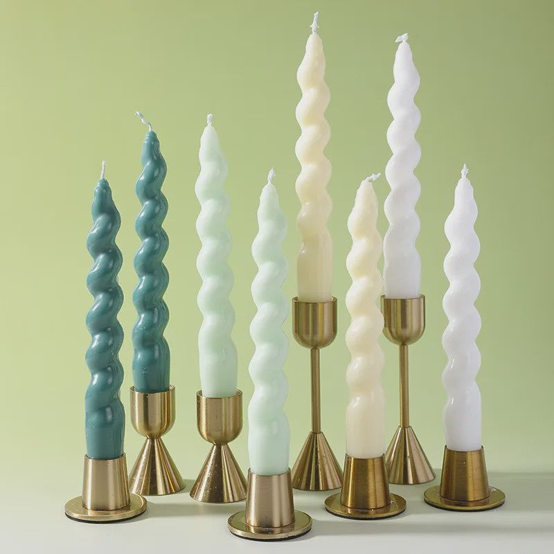 Set van 2 Gekleurde Spiraalkaarsen - Soja Was Aromatherapie Kaarsen voor Huisdecoratie & Cadeau
