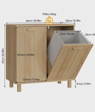 Modern Minimalistisch Opbergkastje met Verborgen Opbergruimte - Multifunctioneel voor Badkamer & Wasruimte