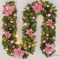 Luxe Kerstguirlande 2.7m met LED Verlichting, Poinsettia en Ballen