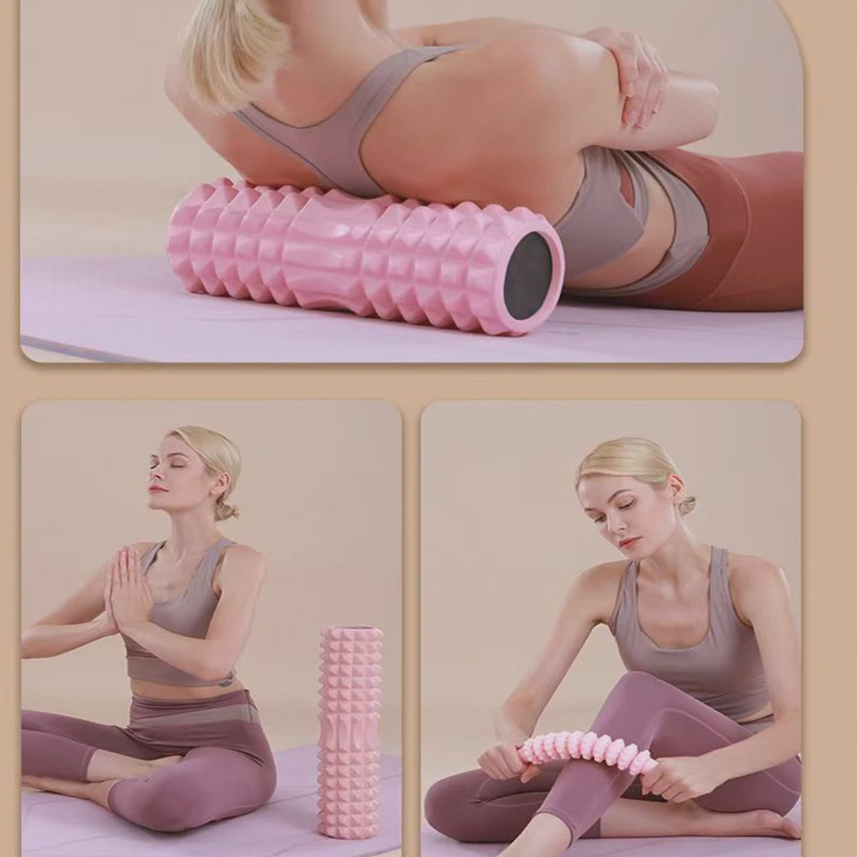 Crescent Foam Roller 45x13cm - Ideaal voor Yoga, Pilates & Spierontspanning