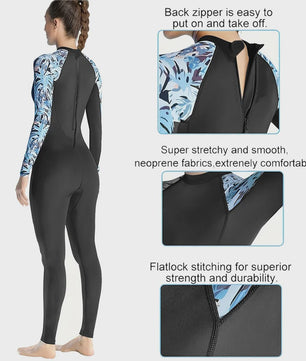 Dames Wetsuit 3mm Neopreen - Longsleeve Duikpak voor Zwemmen, Surfen & Duiken