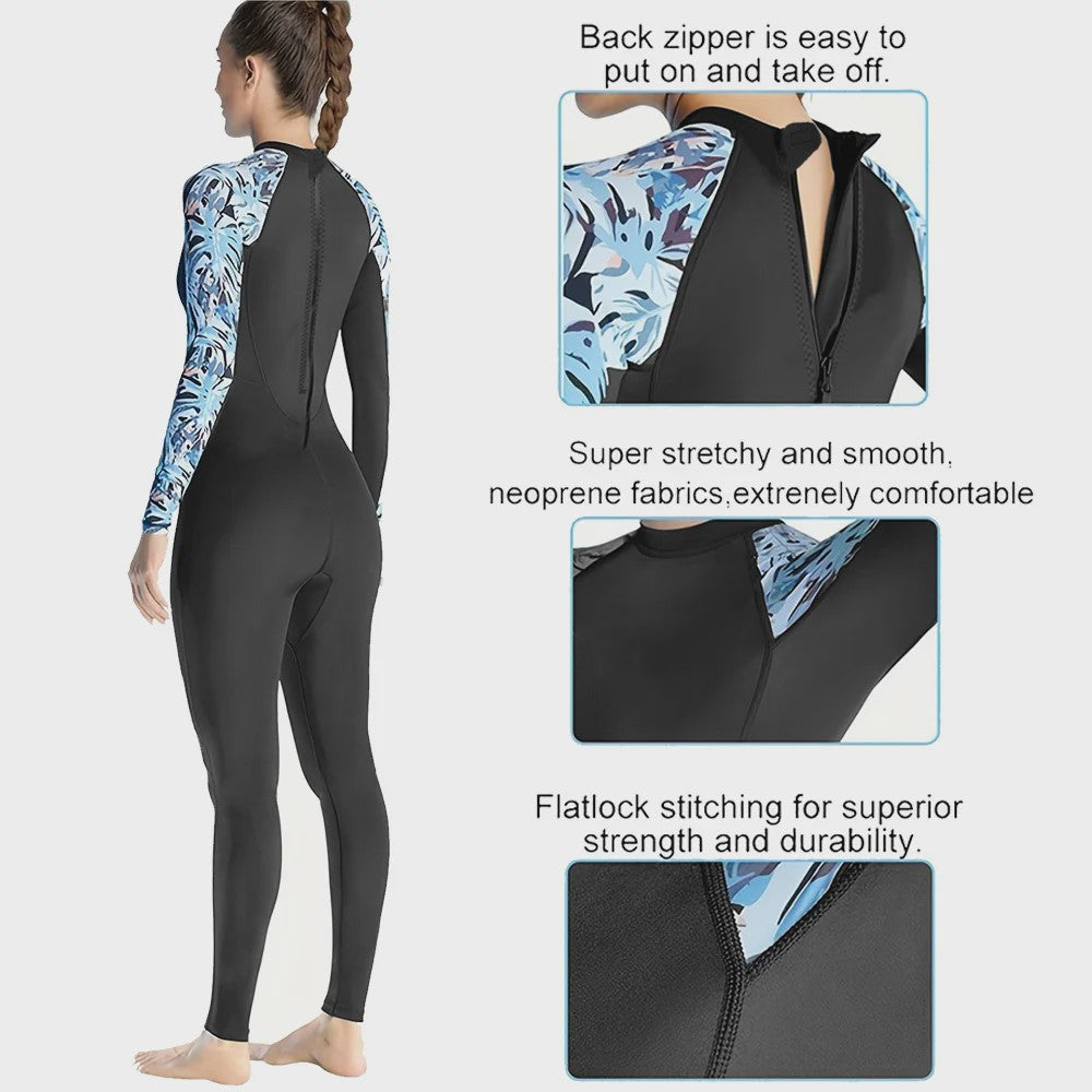 Dames Wetsuit 3mm Neopreen - Longsleeve Duikpak voor Zwemmen, Surfen & Duiken