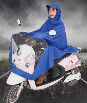Universele Regenjas Poncho met Capuchon voor Elektrische Scooters en Fietsen