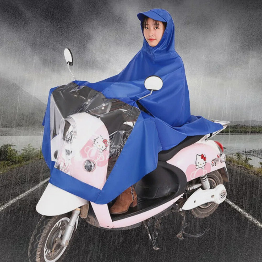 Universele Regenjas Poncho met Capuchon voor Elektrische Scooters en Fietsen