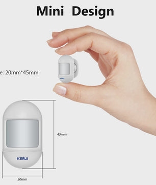 KERUI Draadloze Mini PIR Bewegingsmelder met Magnetische Voet