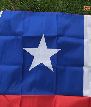 Chile Vlag 90x150cm - Polyester Vlaggenbanner met 2 Ophangringen