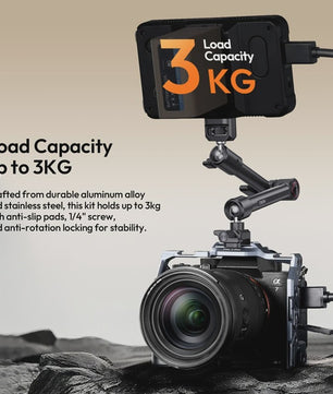 Ulanzi HD02 10-inch Magic Arm Kit met Kogelkop en Klem voor Camera, Livestreaming & Vlogs