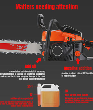 Krachtige 68CC Benzine Kettingzaag 20 Inch - 7000W Professioneel voor Hout & Bomen