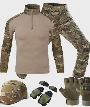 Tactisch Camouflage Uniform Set: Combat Shirt & Broek voor Outdoor, Airsoft, Jacht & Training