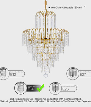 Luxe Kristallen Plafondlamp - Moderne Hanglamp voor Woonkamer & Bruiloft Decoratie