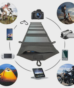 Opvouwbaar Zonnepaneel 100W - Draagbare Powerbank Oplader met USB