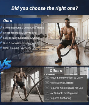 UMAY Draadloze Fitness Battle Rope - Krachttraining voor Core, Bovenlichaam & Full Body