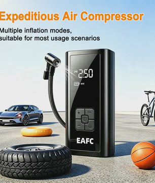 Draadloze Digitale Bandenpomp 4000mAh - Auto, Motor, Fiets & Ballen - Met LED & SOS Functie