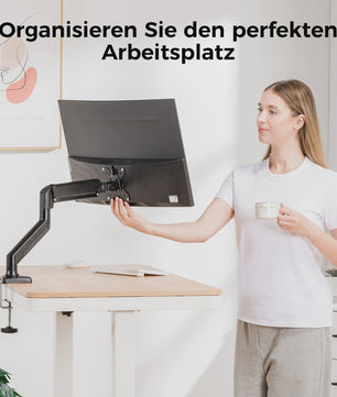 Ergonomische Monitor Arm voor Schermen van 13-32 Inch | Verstelbaar & Ruimtebesparend