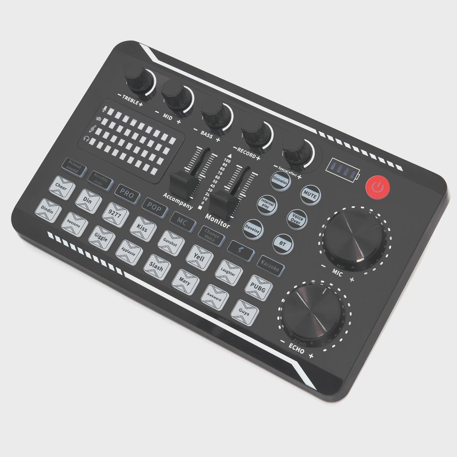 F998 Live Streaming Sound Card: DJ Mixer, Voice Changer & Audio Effecten