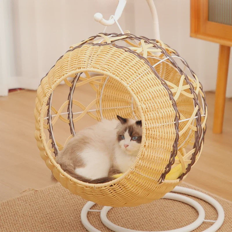 Luxe Rotan Kattenmand Hangend Nest - Comfortabel & Wasbaar