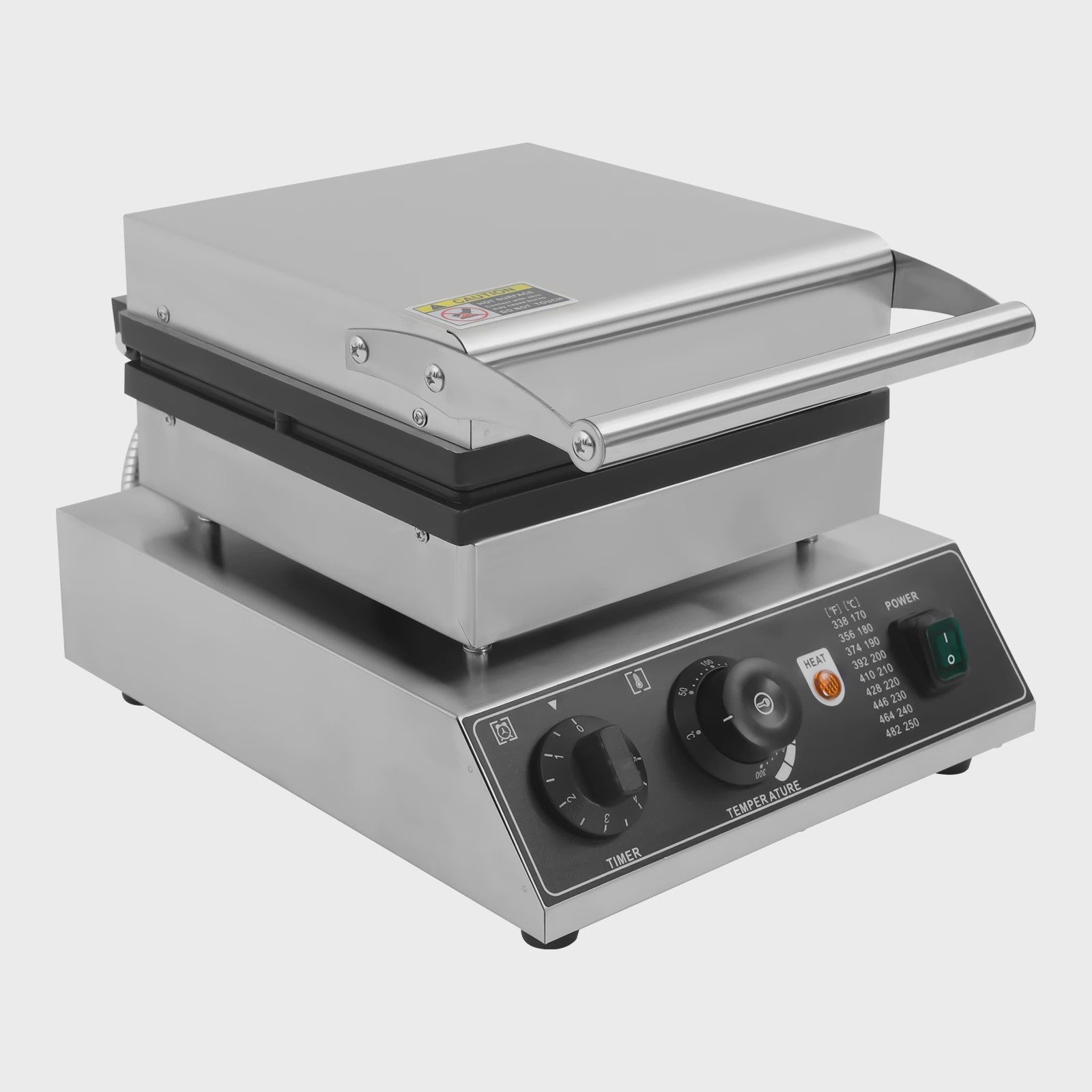 Professionele Wafelijzer 1750W - 4 Wafels Tegelijk - Instelbare Temperatuur 50-300°C