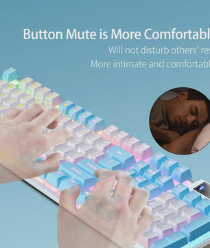 Verlicht Toetsenbord en Muis Combo - Ergonomisch, Mechanisch Gevoel, USB, Backlit voor Gaming & Kantoor