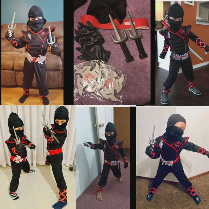 Stoer Ninja Kostuum Jongens met Spada en Shuriken - Halloween & Feest