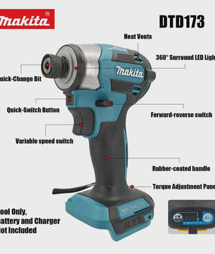 Makita DTD173 18V LXT Accu Slagmoeraanzetter Brushless - 180 Nm