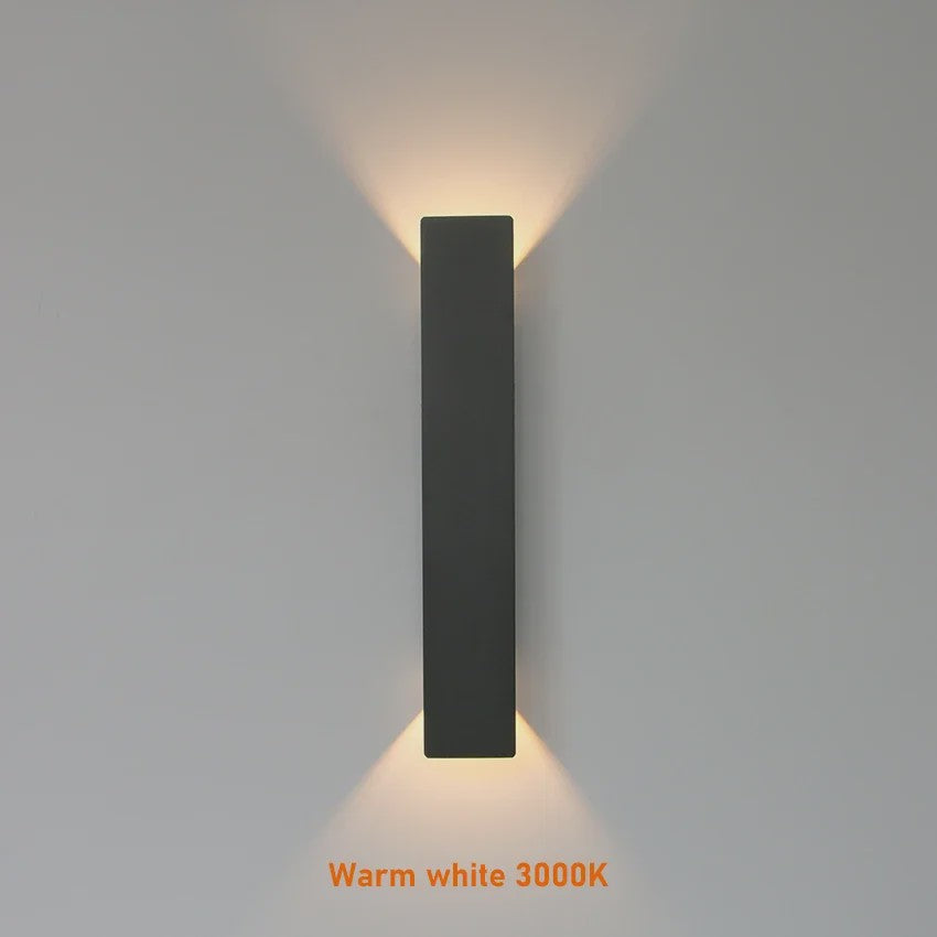 Moderne LED Wandlamp Buiten - Waterdicht IP65 Aluminium - Zwart/Wit - Up/Down Licht