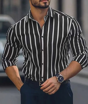 Herenshirt met Verticale Strepen - Stijlvol en Comfortabel Casual en Gekleed Shirt