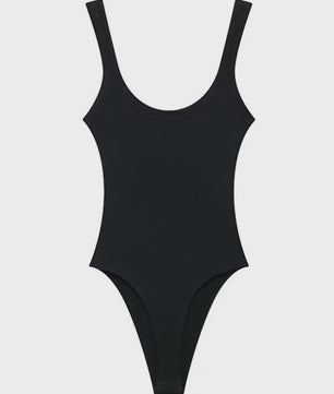 Dames Rib Gebreide Bodysuit met O-hals en Drukknoopsluiting - Comfortabel & Stijlvol
