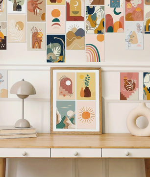 50x Postcard Set - Abstracte Kunst & Esthetische Wanddecoratie voor Slaapkamer