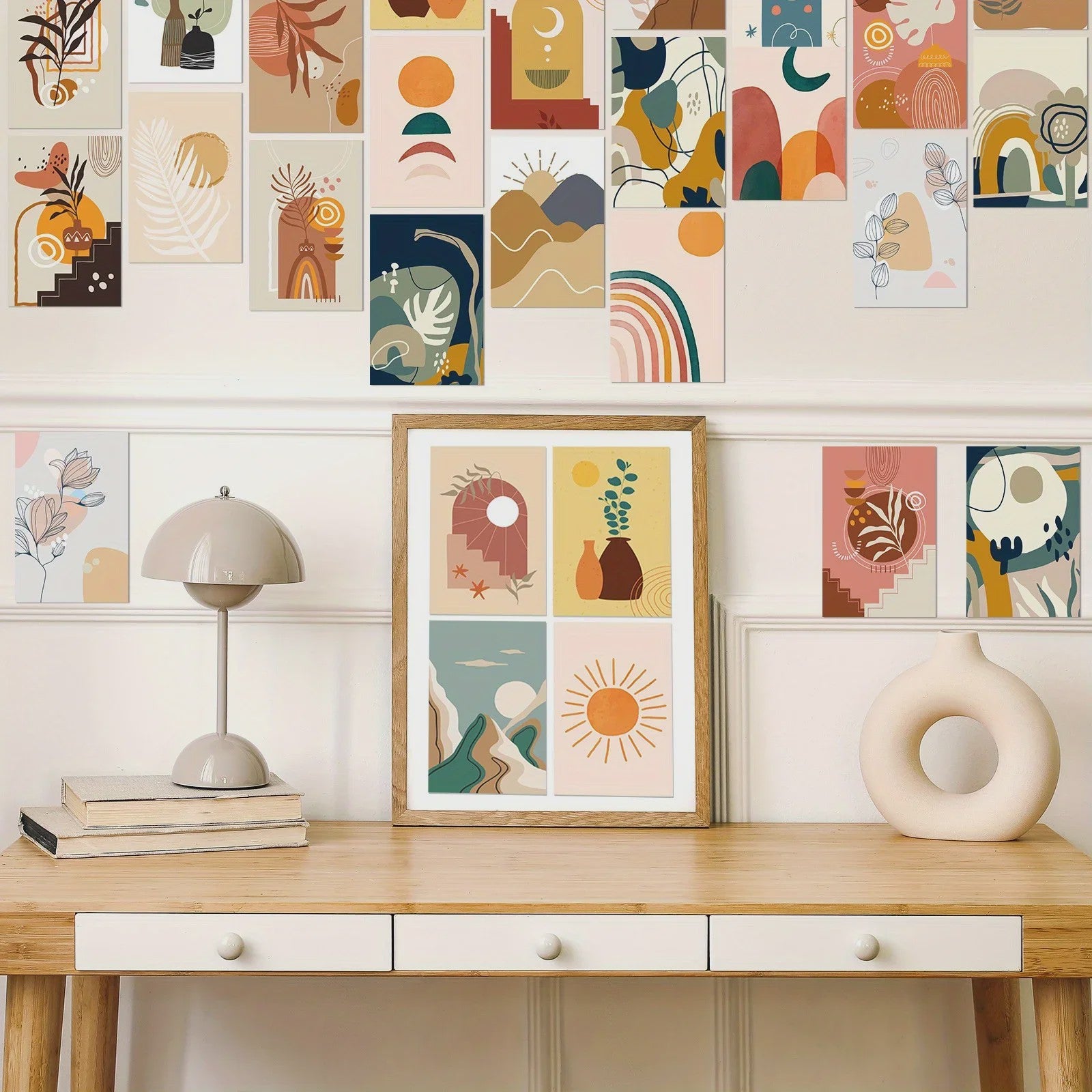 50x Postcard Set - Abstracte Kunst & Esthetische Wanddecoratie voor Slaapkamer