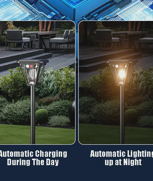 Zonne-energie Tuinlamp met Bewegingssensor - Waterdicht & Dubbel Gebruik (Paal of Muur)