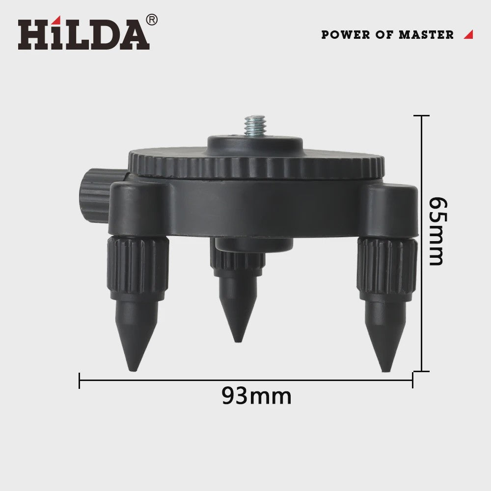 HILDA Laser Waterpas Accessoires: Roterende Statiefbasis & Batterijhouder