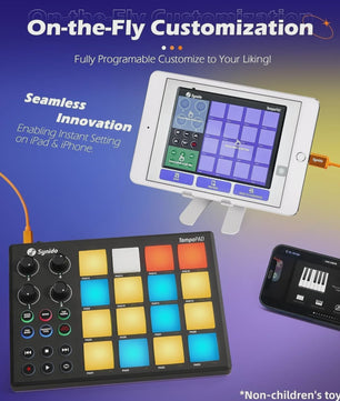 Synido TempoPAD P16 MIDI Controller: Draagbare Beat Maker Machine voor Muziekproductie