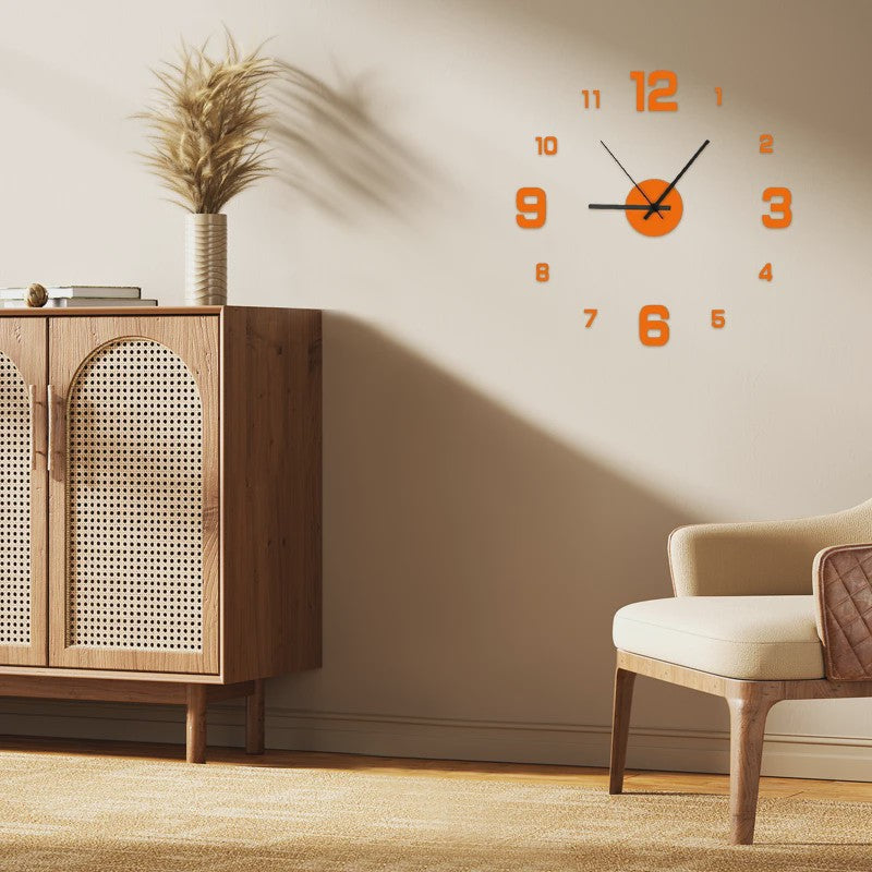 Creatieve Frameless DIY Wandklok - Stille Klok voor Woonkamer & Kantoor Decoratie