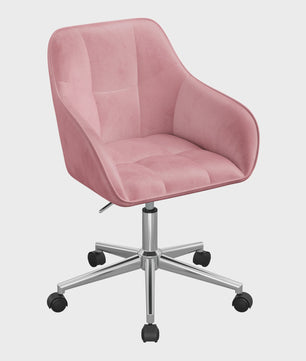 Velours bureaustoel met hoge rugleuning, draaibaar en in hoogte verstelbaar - Comfortabel en Ergonomisch