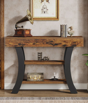 Rustieke Console Tafel met 3 Niveaus - Entree, Hal of Woonkamer