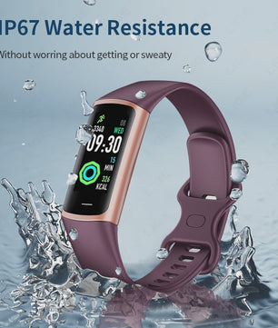Smartwatch C68L: Fitness Tracker, Gezondheidsmonitor & Waterdichte Sport Armband voor Dames & Heren