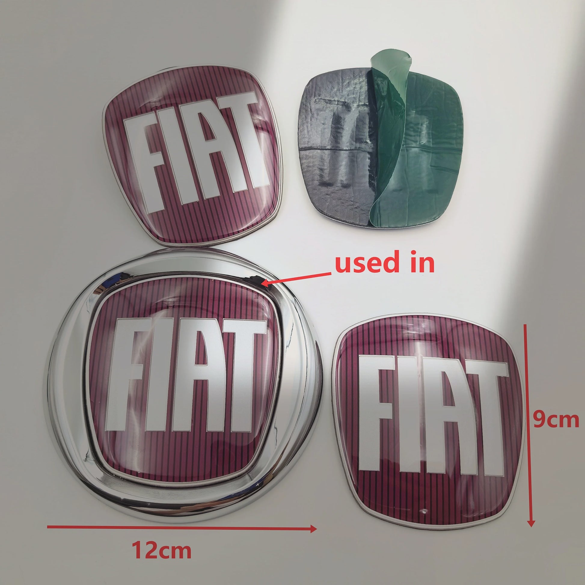 Fiat Embleem / Logo Badge voor Grille, Motorkap, Kofferbak - Diverse Maten