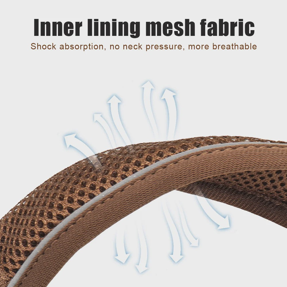 Gepersonaliseerde Hondenhalsband - Ademend Mesh, Reflecterend & Duurzaam