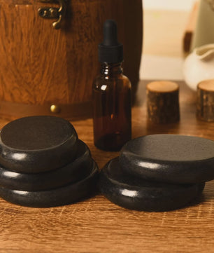 Hot Stones Massage Set - 6 Basaltstenen voor Ontspanning & Therapie