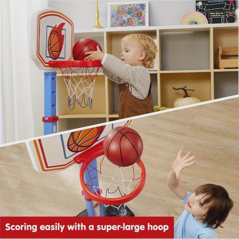 Verstelbare Peuter Basketbal Arcade Set met 4 Ballen - Leuk Cadeau voor Kinderen