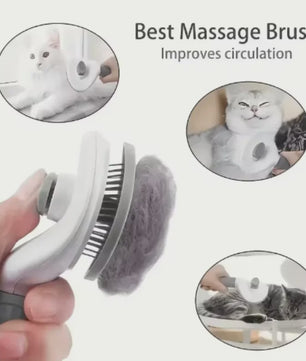 Zelfreinigende Honden- en Kattenborstel – Efficiënte Haarverwijderaar voor Verzorging